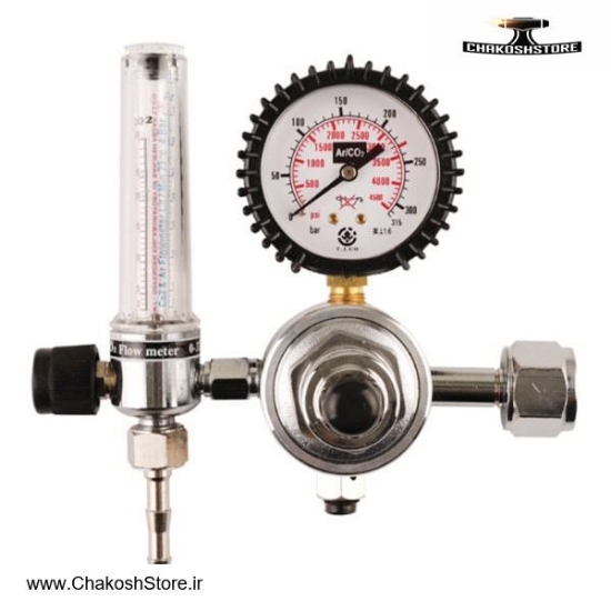 تصویر   رگلاتور آرگون و CO2 توان جم تک فلومتر مدل TJI0202