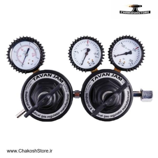 تصویر   رگلاتور آرگون و دی اکسید کربن توان جم دو مرحله ای خطی سانترال فشار ثابت مدل TJI0206