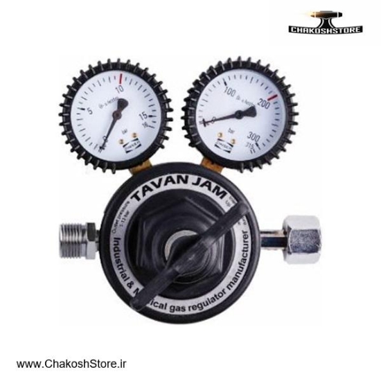 تصویر   رگلاتور آرگون و CO2 توان جم دو گیجه طرح ویکتور مدل TJI0201