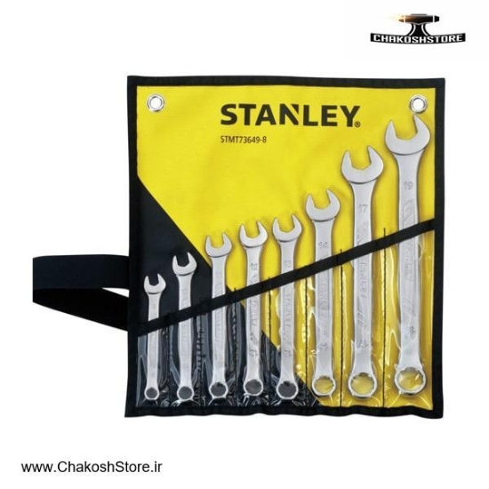 تصویر   ست آچار یکسر تخت یکسر رینگ استنلی 8 عددی مدل STMT73649-8