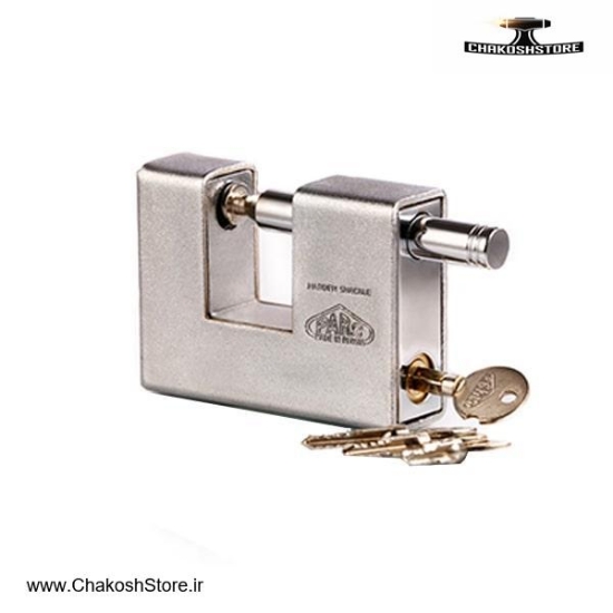 تصویر   قفل کتابی پارس روکش دار کلید چهارپر SX