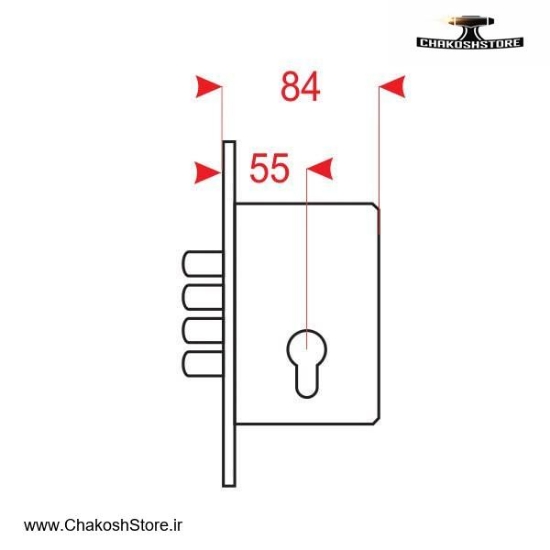 تصویر   قفل ایمنی دلتا پهن 4 لول مدل 60