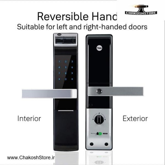 تصویر   دستگیره درب هوشمند YALE مدل YDM4109 دو رنگ طلایی و مشکی