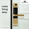 تصویر   دستگیره درب هوشمند YALE مدل YDM4109 دو رنگ طلایی و مشکی