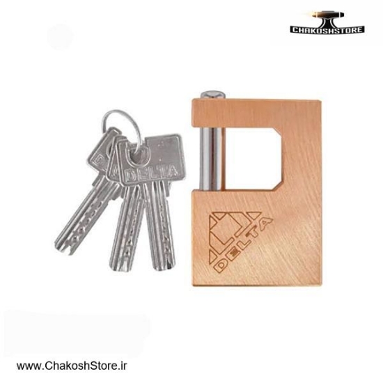 تصویر   قفل کتابی دلتا برنجی کامپیوتری مدل B-1070