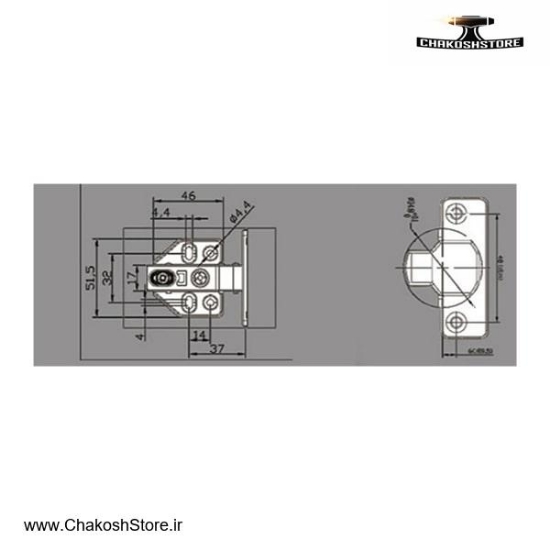 تصویر   لولا کابینت کلون پمپی کلیپسی مدل 622