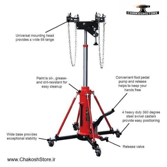 تصویر   جک گیربکس بیگ رد ایستاده 1 تن تلسکوپی مدل TEL10001