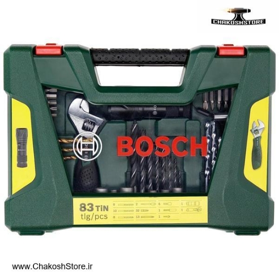 تصویر   ست بیت و مته و سوکت بوش تیتانیوم 83 عددی مدل V-Line