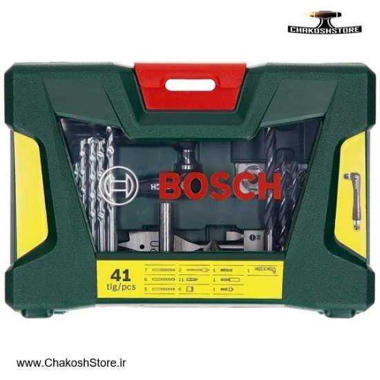 تصویر   ست بیت و مته بوش 41 عددی مدل V-Line