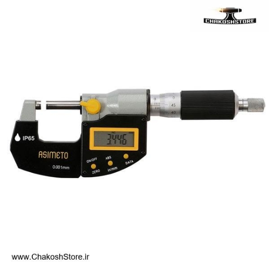 تصویر   میکرومتر دیجیتال آسیمتو خارج سنج 100-75 میلی متر ضد آب مدل 4-04-105