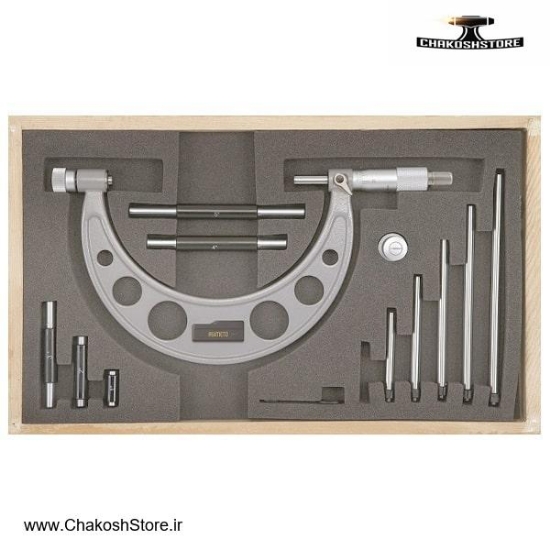 تصویر   ست میکرومتر آسیمتو 300-150 میلی متر خارج سنج میله ای مدل 0-12-111