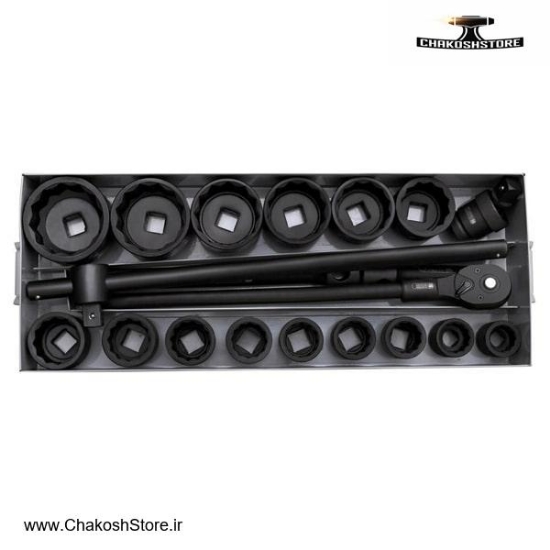 تصویر   جعبه بکس داناپلاس فشار قوی 20 پارچه 1 اینچ 12 گوش مدل D7980220