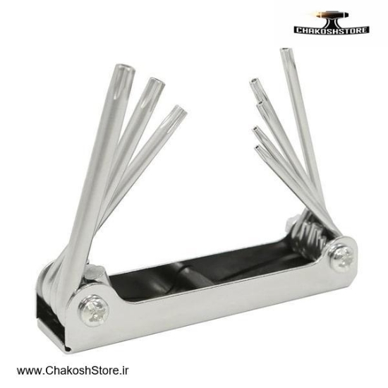 تصویر   آچار آلن ستاره ای داناپلاس چاقویی 8 عددی مدل DF57508