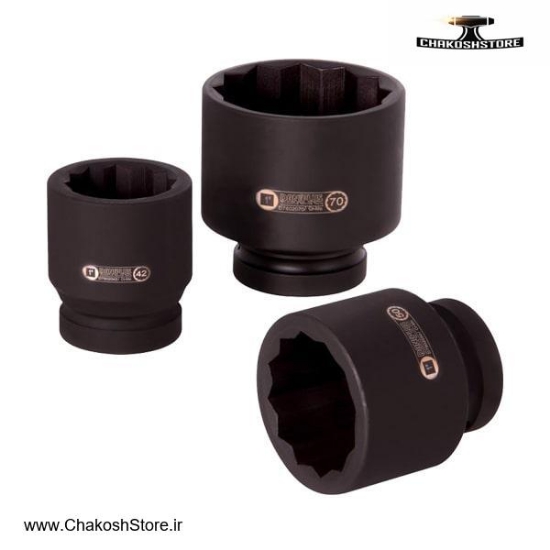 تصویر   بکس تکی 1 اینچ داناپلاس فشار قوی کوتاه 12 گوش مدل D78020