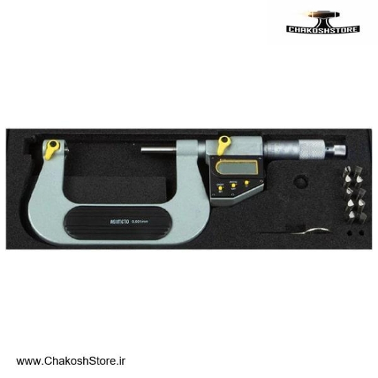 تصویر   ست میکرومتر دیجیتال پیچ آسیمتو 25-0 میلی متر خارج سنج مدل 0-01-137
