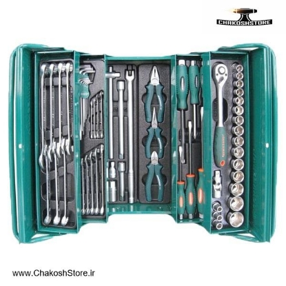 تصویر   جعبه ابزار جانزوی با لوازم کامل 62 عددی مدل C-3DH262