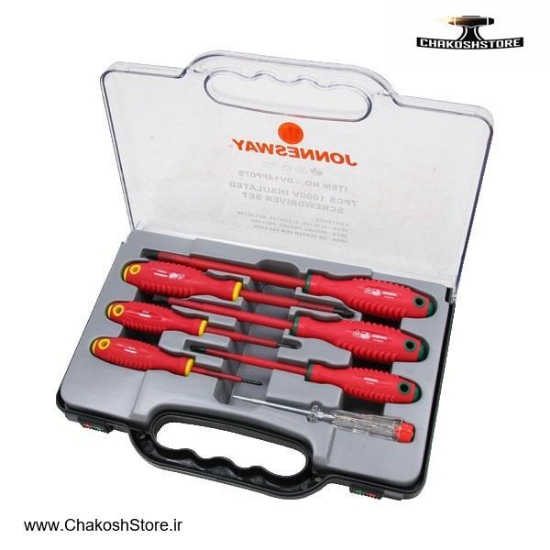 تصویر   ست پیچ گوشتی عایق برق فشار قوی جانزوی 7 عددی مدل DV14PP07S