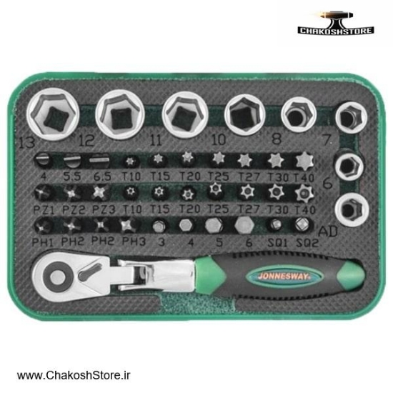 تصویر   ست سر پیچ گوشتی جانزوی 40 عددی مدل RD02040S