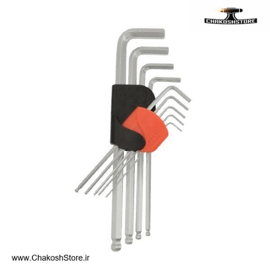 تصویر   آچار آلن سر گرد داناپلاس کارتی فوق بلند 9 عددی مدل DXLB57209