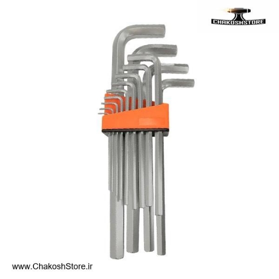 تصویر   ست آچار آلن شش گوش داناپلاس کارتی فوق بلند 13 عددی مدل DXL57213