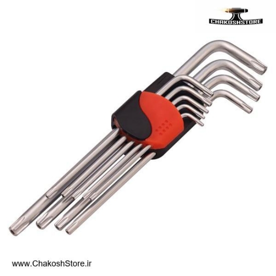 تصویر   آچار آلن ستاره ای داناپلاس کارتی فوق بلند 9 عددی مدل DXL57509