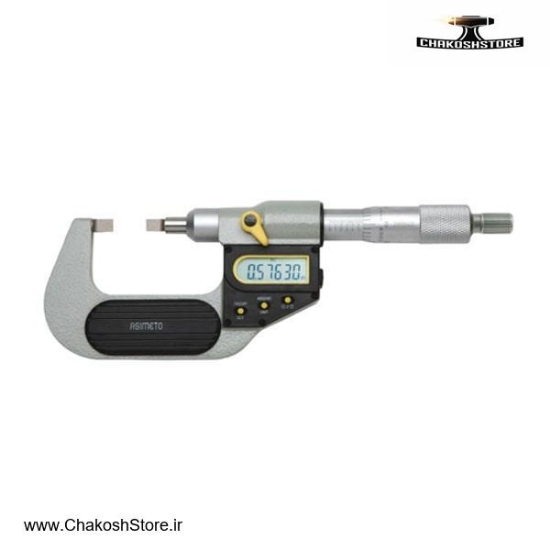 تصویر   میکرومتر دیجیتال آسیمتو فک پیچگوشتی 100-75 میلی متر خارج سنج مدل 0-04-117