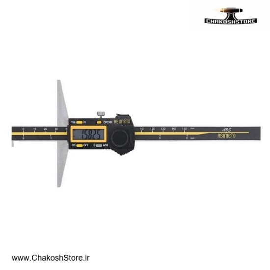 تصویر   عمق سنج دیجیتال آسیمتو لبه دار 150 میلی متر مدل 7-06-322