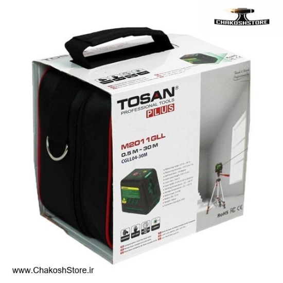 تصویر   تراز لیزری توسن دو خط نور سبز مدل M2011 GLL