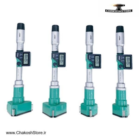 تصویر   ست میکرومتر سه فک اینسایز داخل سنج دیجیتال 100-50 میلی متر 4 عددی مدل 1004-3127