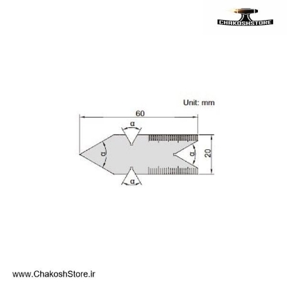 تصویر   شابلون رنده پیچ بری اینسایز 60 درجه متریک مدل 601-4810