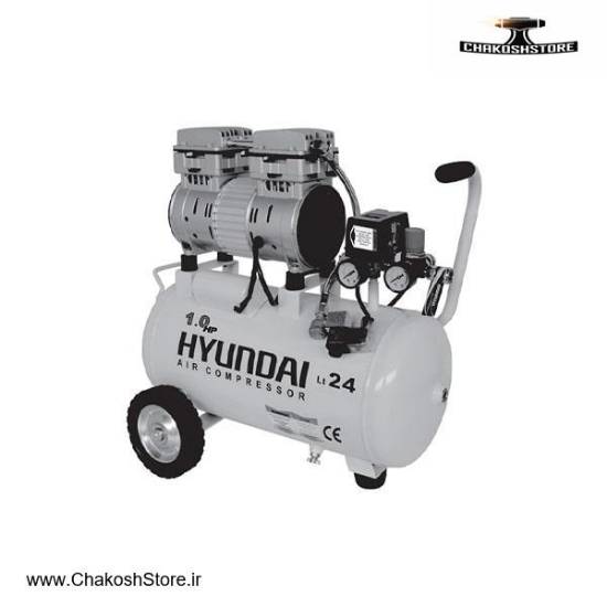 تصویر   کمپرسور باد سایلنت 24 لیتری هیوندای مدل 1024-AC