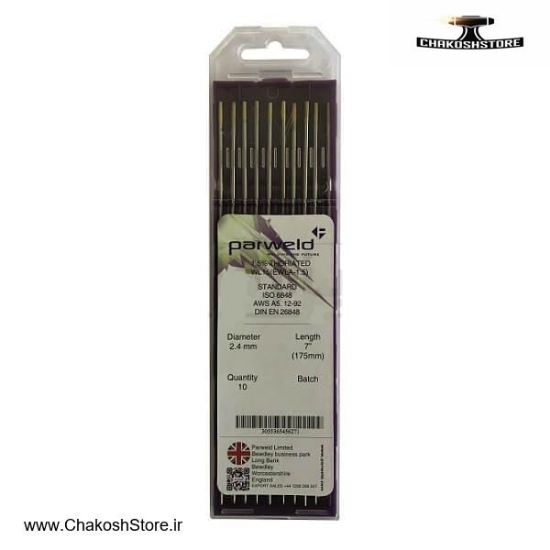 تصویر   الکترود تنگستن پارولد بسته 10 عددی مدل Gold Lanthanun 1.5%