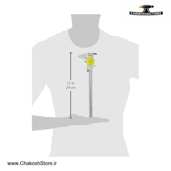 تصویر   کولیس میتوتویو 20 سانتی متر عقربه ای گام 0.01 میلی متر مدل 733-505