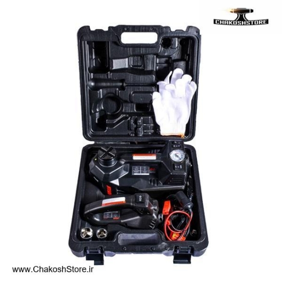 تصویر   بکس برقی، جک و پمپ باد فندکی آروا 3 تن 3 کاره مدل 5177