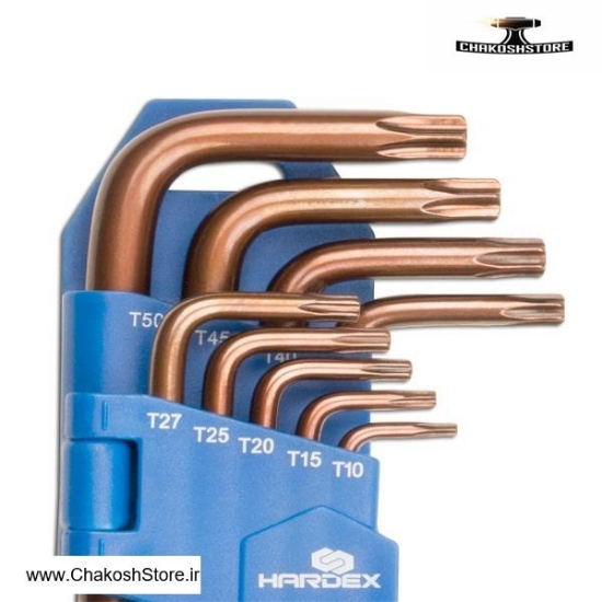 تصویر   آچار آلن ستاره ای هاردکس کارتی فوق بلند 9 عددی