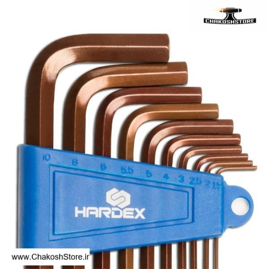 تصویر   آچار آلن شش گوش هاردکس کارتی فوق بلند 10 عددی