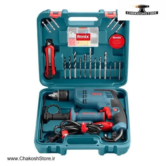 تصویر   کیت دریل چکشی رونیکس 33 پارچه مدل RS-0008