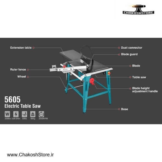 تصویر  دقت و قدرت برش با اره‌ی میزی رونیکس 5605