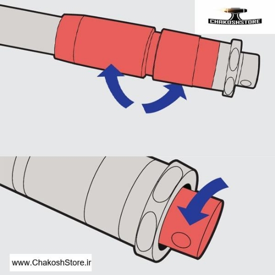 تصویر   آچار ترکمتر تقه ای 1 اینچ یونیور سری 264 مدل 615491