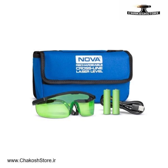 تصویر   تراز لیزری نووا دو خط نور سبز شارژی مدل 2640