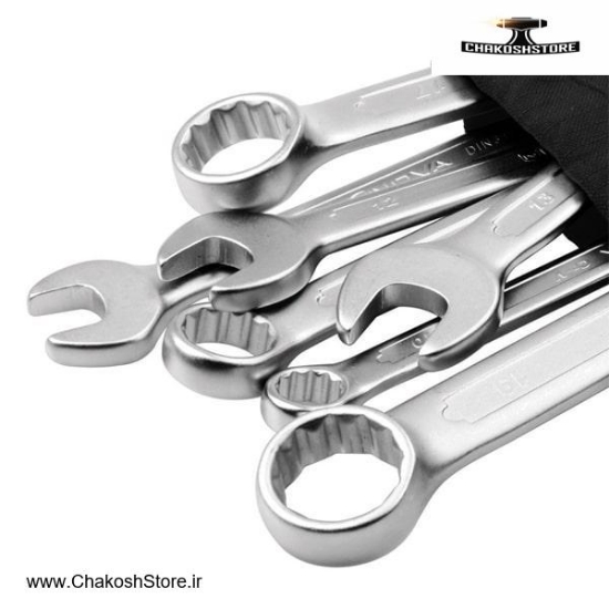 تصویر   ست آچار 8 عددی یکسر رینگ و تخت نووا مدل 1067