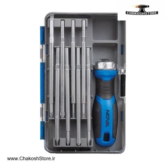 تصویر   ست سر پیچ گوشتی 9 عددی نووا مدل 1350