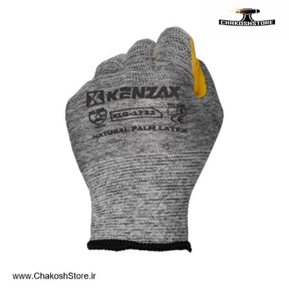 تصویر   دستکش ایمنی کنزاکس پلی استر لاتکس مدل KLG-1732