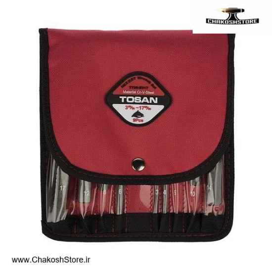 تصویر   ست آچار آلن شش گوش توسن کوتاه 9 عددی مدل T726-B317