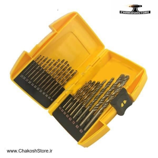 تصویر   ست مته کبالت 5% 20 عددی آهن و دیوار نک