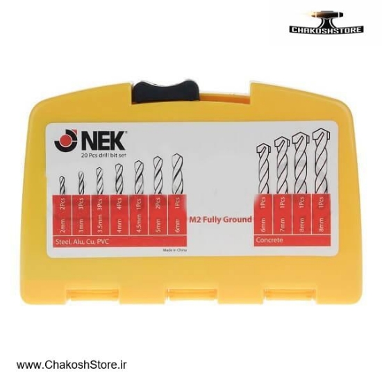 تصویر   ست مته 20 عددی آهن و دیوار نک