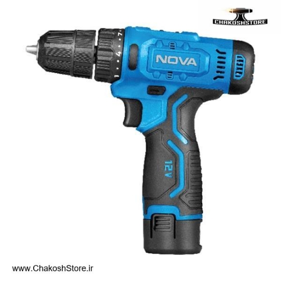 تصویر   دریل شارژی نووا لیتیوم 12 ولت مدل 7715