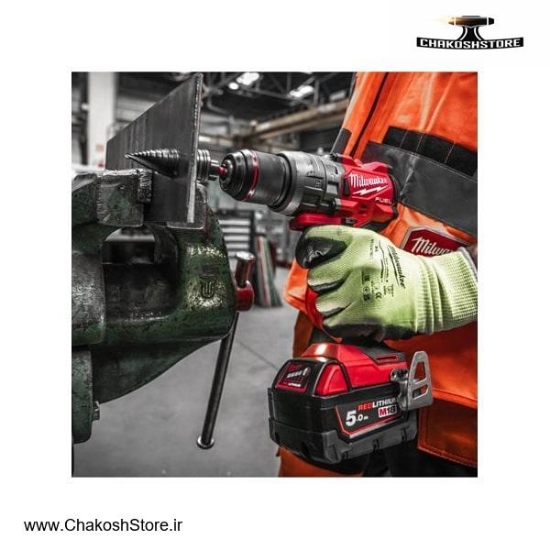 تصویر   دریل شارژی چکشی میلواکی براشلس لیتیوم 18 ولت مدل M18FPD3-502