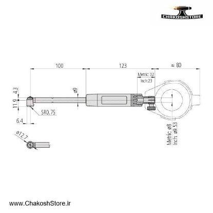 تصویر   بور گیج میتوتویو 35 - 18 میلی متر گام 0.001 مدل 721-511