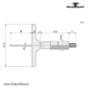 تصویر   میکرومتر عمق سنج صلیبی ورنیه میتوتویو 300-0 میلی متر (12 عدد میله) مدل 153-129
